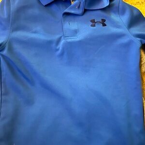 Two boys size 7-8 dry-fit Nike and underarmer shirts